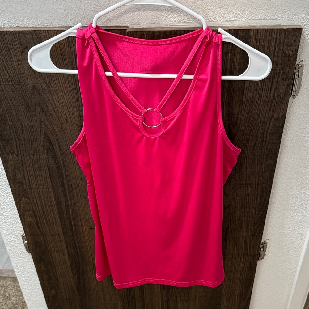 Vibrant Pink Strappy Tank Top